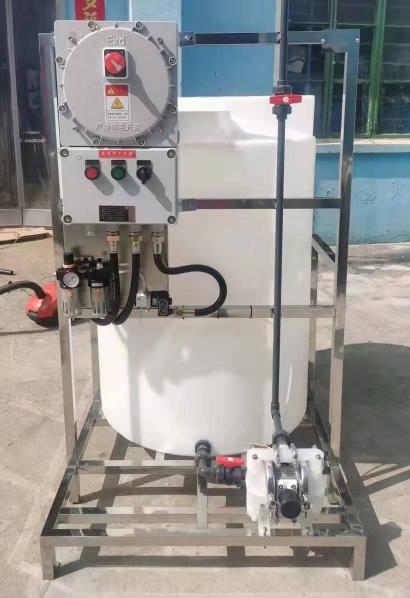 （加藥設(shè)備）非標(biāo)定制  防爆箱配氣動(dòng)泵