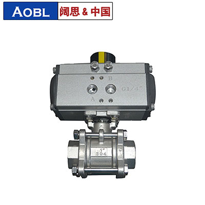 氣動絲扣球閥，不銹鋼絲扣球閥，AOBL三片式絲扣球閥-上海闊思電子有限公司官網(wǎng)